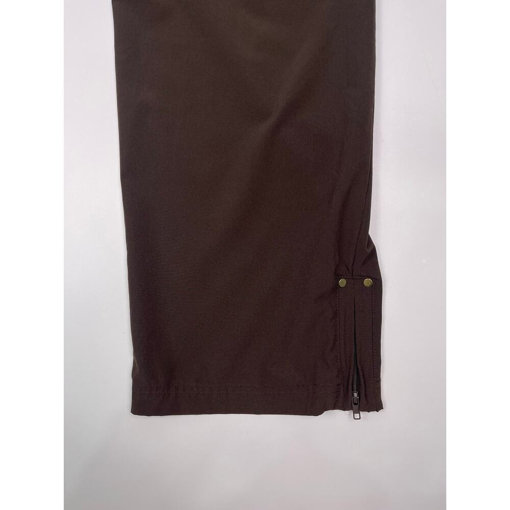 Chico’s Zenergy Espresso Brown Stretch Ankle Pants Size 2R Zip Hem Activewear - Picture 6 of 8